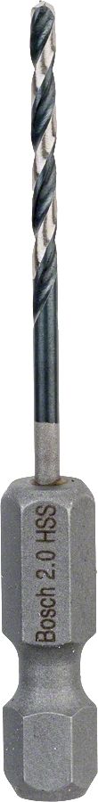 Bosch - Altıgen Şaftlı - Impact Control - HSS Metal Matkap Ucu 2,0*60mm 2608577045