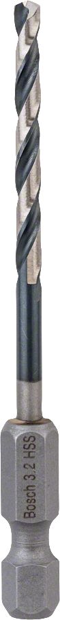 Bosch - Altıgen Şaftlı - Impact Control - HSS Metal Matkap Ucu 3,2*75mm 2608577049