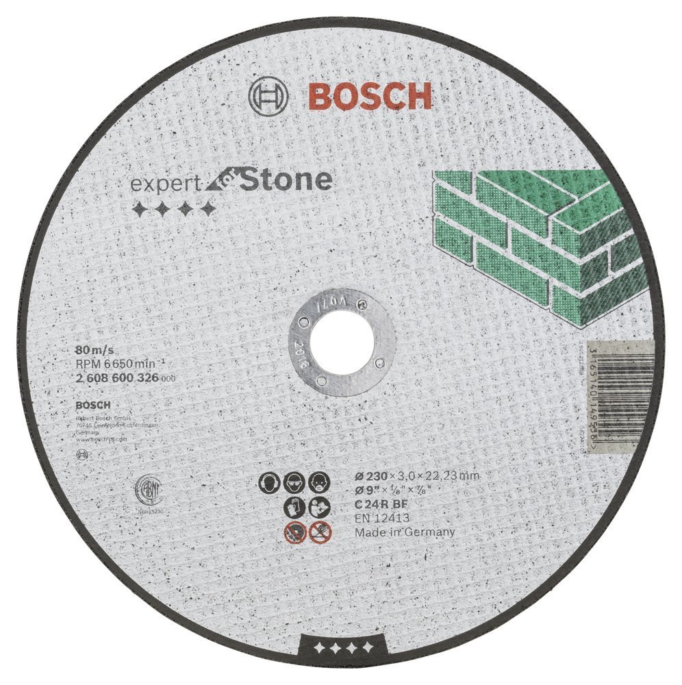 Bosch - 230*3,0 mm Expert Serisi Düz Taş Kesme Diski (Taş) 2608600326