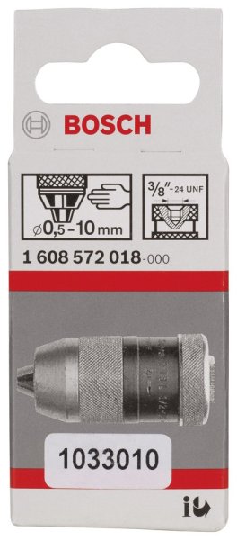 Bosch - 0,5-10 mm - 3 8''-24 Anahtarsız Mandren 1608572018