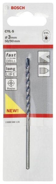 Bosch - cyl-5 Serisi, Blue Granite Turbo Beton Matkap Ucu 3*90 mm 2608588136