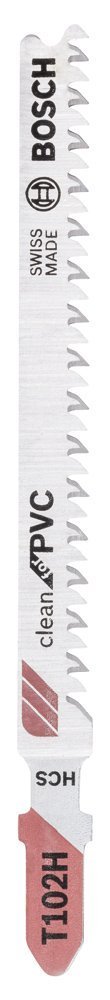 Bosch - Temiz Kesim Serisi PVC İçin T 102 H Dekupaj Testeresi Bıçağı - 5'Li Paket 2608667446