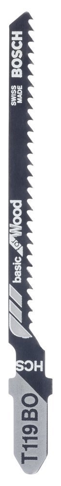 Bosch - Ekonomik Seri Ahşap İçin T 119 BO Dekupaj Testeresi Bıçağı - 5'Li Paket 2608630310