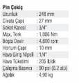 OPT-P 625 3/4'' Somun Sökme Tabancası