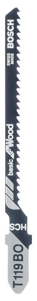 Bosch - Ekonomik Seri Ahşap İçin T 119 BO Dekupaj Testeresi Bıçağı - 100'Lü Paket 2608637879