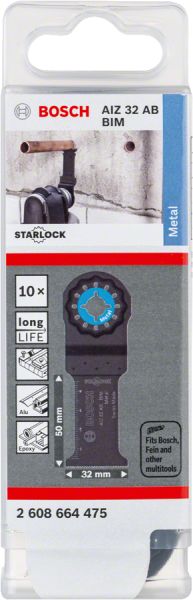 Bosch - Starlock - AIZ 32 AB - BIM Metal İçin Daldırmalı Testere Bıçağı 10'lu 2608664475