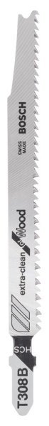 Bosch - Ekstra Temiz Kesim Serisi Ahşap İçin T 308 B Dekupaj Testeresi Bıçağı - 3'Lü Paket 2608663750