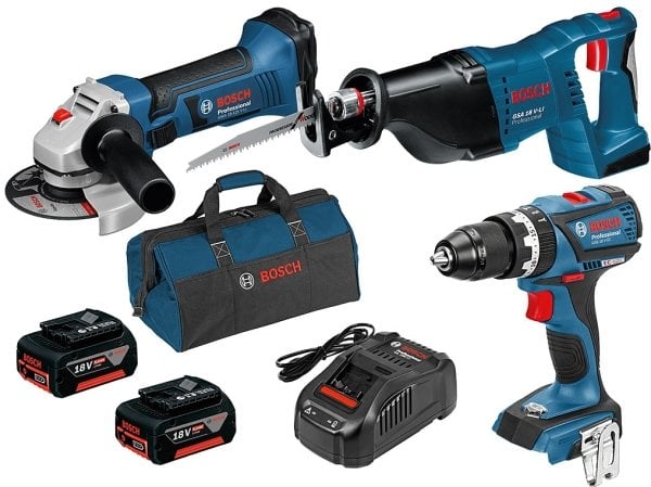 BOSCH GSB 18V 50C-GWS18 125V-LI-GSA18V-LI  PRO-MİX MEGA SET