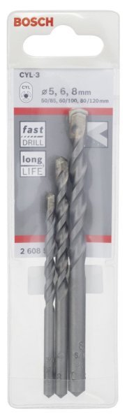 Bosch - cyl-3 Serisi, Beton Matkap Ucu 3'lü Set 5-6-8 mm 2608597709