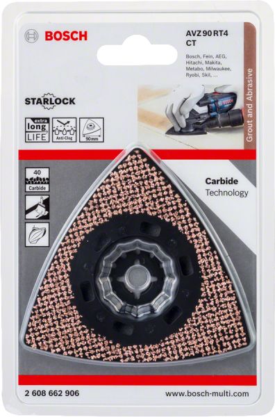 Bosch - Starlock - AVZ 90 RT4 - Karpit RIFF Zımpara Tabanı 40 Kum Kalınlığı 1'li 2608662906