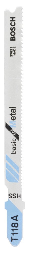 Bosch - Ekonomik Seri Metal İçin T 118 A Dekupaj Testeresi Bıçağı - 5'Li Paket 2608631013