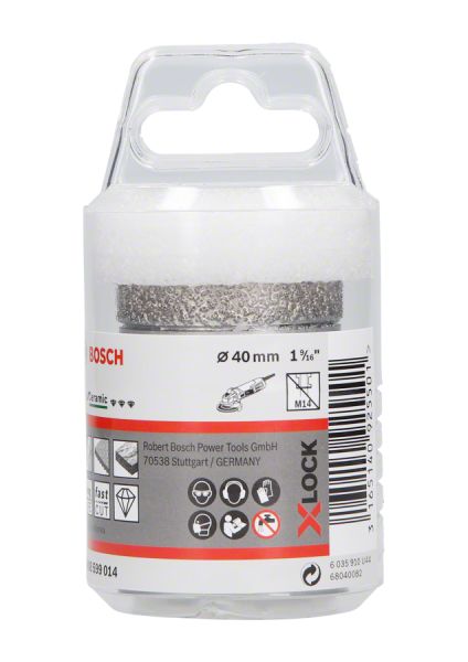 Bosch - X-LOCK - Best Serisi, Taşlama İçin Seramik Kuru Elmas Delici 40*35 mm 2608599014