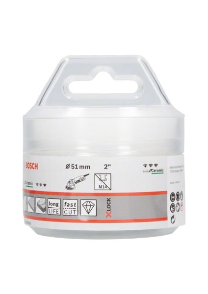 Bosch - X-LOCK - Best Serisi, Taşlama İçin Seramik Kuru Elmas Delici 51*35 mm 2608599016