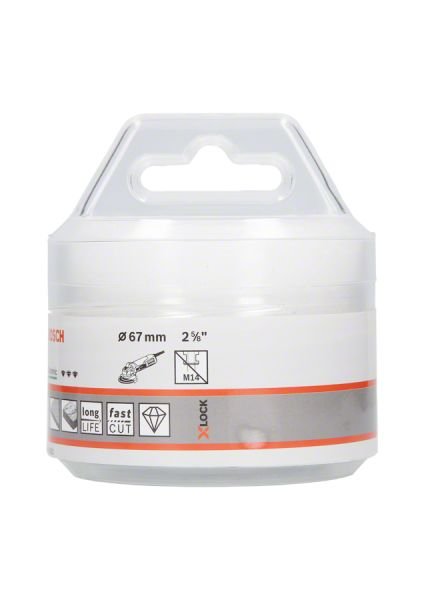 Bosch - X-LOCK - Best Serisi, Taşlama İçin Seramik Kuru Elmas Delici 67*35 mm 2608599021