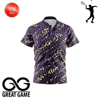 Karen Mandarin Yaka Great Game Erkek Tenis Tshirt