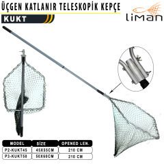 Liman Üçgen Katlanır Teleskopik Misina Kepçe 210 cm