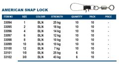 Okuma American Snap Lock Size 10 Adet