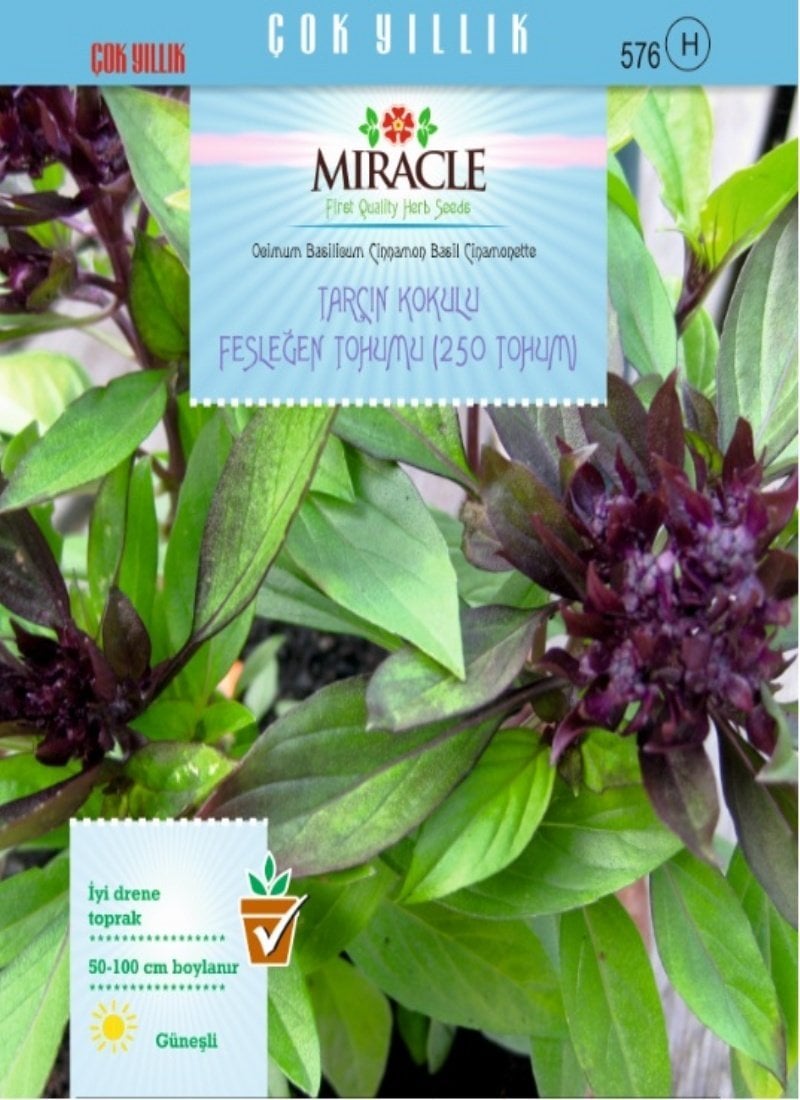 Miracle Tarçın Kokulu Fesleğen Tohumu (250 tohum)