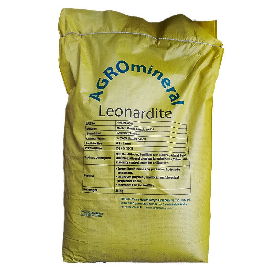 Humik Asit Yapımında Kullanılan A Sınıf Agromineral Leonardit (25 kg)