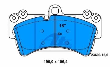 Audi Q7 Ön Fren Balatası 2006-2015 ATE ORIGINAL