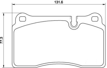 Range Rover 3 Ön Fren Balatası 3.6 TDV8 272 hp Şase No 6A000001'dan Sonraki Araçlar - BREMBO Fren Sistemi İçin 2002-2012 BREMBO