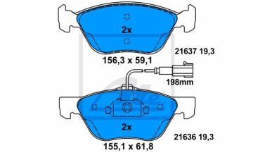 Alfa Romeo 156 Ön Fren Balatası 2.0 16V 1998-2005 ATE ORIGINAL