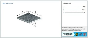 Hyundai Elantra Karbonlu Polen Filtresi Bütün Modellere 2007-2011 FILTRON