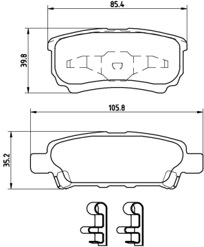 Mitsubishi Outlander Arka Fren Balatası 2003-2007 BREMBO