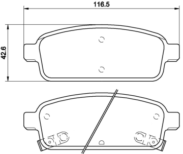 Chevrolet Cruze Arka Fren Balatası Bütün Modellere 2009-2014 BREMBO