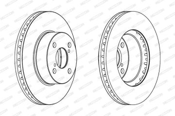 Toyota Corolla Ön Fren Diski E12 Benzinli 255 mm Çap 2002-2007 FERODO