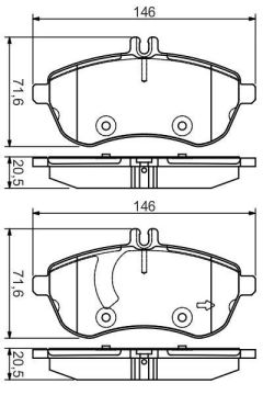 Mercedes E Serisi 212 Kasa E180 Ön Fren Balatası Standart Paket 2009-2015 BOSCH