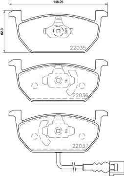 Volkswagen Taigo Ön Fren Balatası Bütün Modellere 2021 Sonrası BREMBO