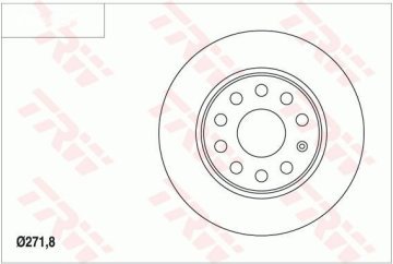 Volkswagen Golf 7 Arka Fren Diski 1.6 TDI 272 mm Çap 2013-2020 TRW