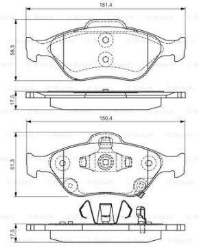 Toyota Yaris Ön Fren Balatası 2011-2013 BOSCH