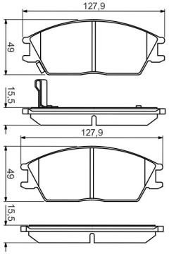 Hyundai Accent Ön Fren Balatası 1995-2000 BOSCH