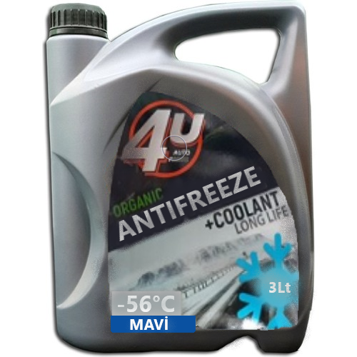 4 Mevsim Organik Antifriz Mavi - 56 Derece 3 Litre 4U