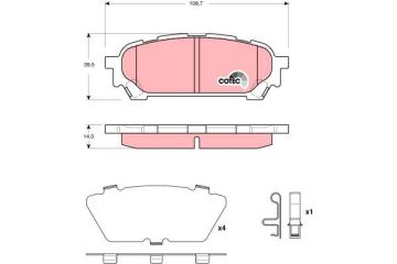 Subaru Impreza GD Kasa 2.0 R Arka Fren Balatası 2001-2007 TRW