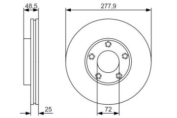 Mazda 3 Ön Fren Diski 278 mm Çap 2004-2009 BOSCH