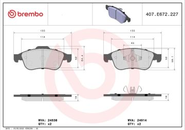 Nissan Juke Ön Fren Balatası 1.0 DIG-T 117 Beygir 2020 Sonrası BREMBO