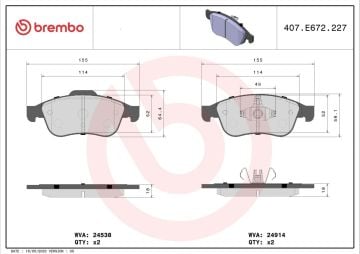 Renault Fluence Ön Fren Balatası 2010-2016 BREMBO