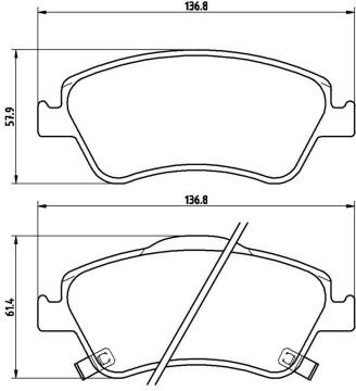 Toyota Auris Ön Fren Balatası Benzinli İngiliz Montaj 2007-2012 BREMBO