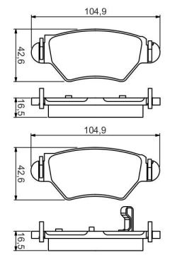 Opel Astra G Arka Fren Balatası 2.0 16V 1998-2004 BOSCH