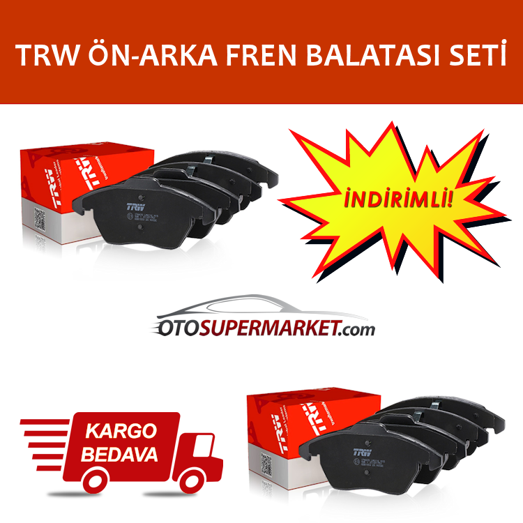Mazda 3 Ön ve Arka Fren Balata Seti 1.6 105 Beygir 2010-2013 TRW