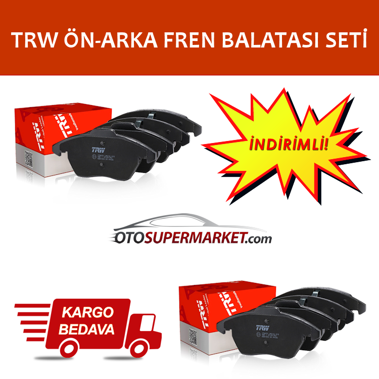 Mazda 3 Ön ve Arka Fren Balata Seti 1.6 105 Beygir 2004-2009 TRW