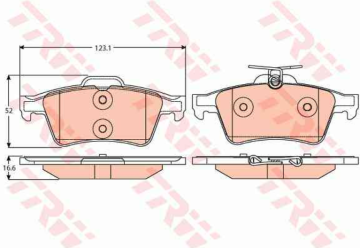 Ford Focus 2 Ön ve Arka Fren Balata Seti 1.6 Dizel 110 Beygir 2005-2011 TRW