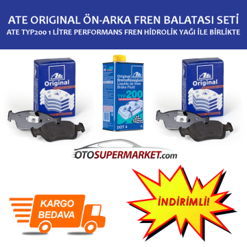 Ford C-Max Ön ve Arka Fren Balata ve ATE Typ200 Performanslı Hidrolik Yağ Seti 1.0 Ecoboost 125 Beygir 2010-2015 ATE ORIGINAL