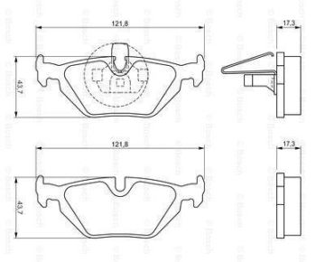 BMW 3 Serisi E46 325i Arka Fren Balatası 1999-2005 BOSCH