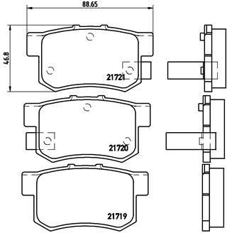 Honda Civic 9 Sedan FB7 Arka Fren Balatası 2012-2016 BREMBO