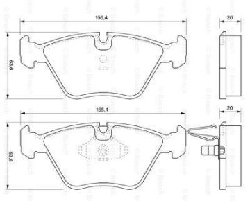 BMW 3 Serisi E46 330i/d Ön Fren Balatası 1999-2005 BOSCH