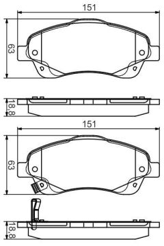 Toyota Avensis Ön Fren Balatası 2.0 147 Beygir 2004-2009 BOSCH